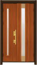 玄関ドアリフォーム　木調　カバー工法　